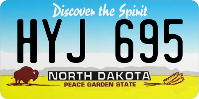 ND license plate HYJ695