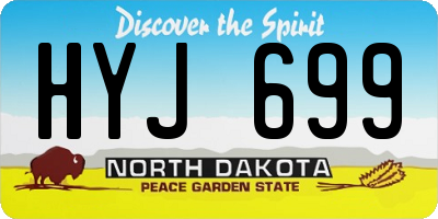 ND license plate HYJ699