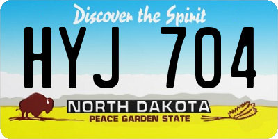 ND license plate HYJ704