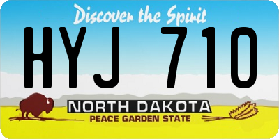 ND license plate HYJ710
