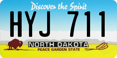 ND license plate HYJ711