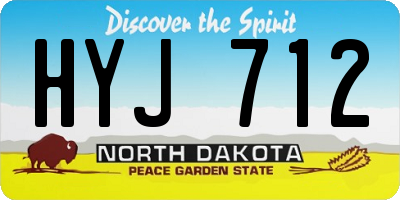 ND license plate HYJ712