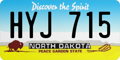 ND license plate HYJ715