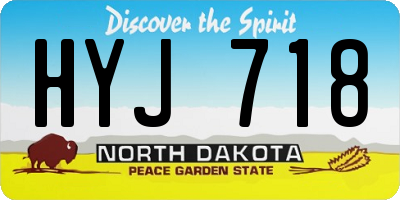 ND license plate HYJ718