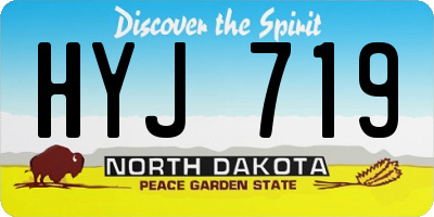 ND license plate HYJ719