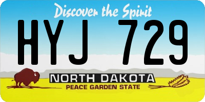 ND license plate HYJ729
