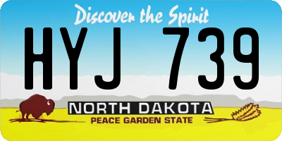 ND license plate HYJ739