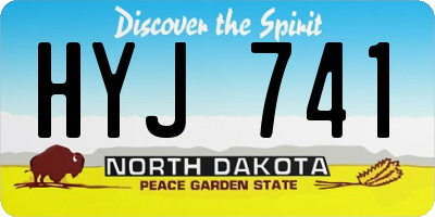 ND license plate HYJ741