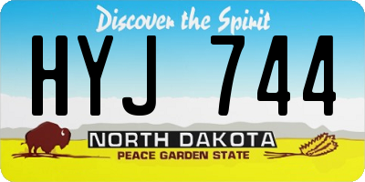 ND license plate HYJ744