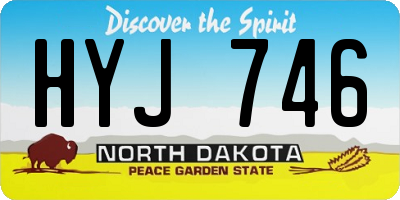 ND license plate HYJ746