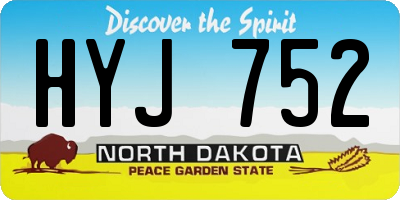 ND license plate HYJ752