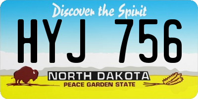 ND license plate HYJ756
