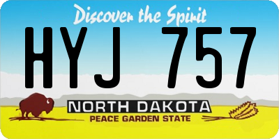 ND license plate HYJ757