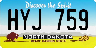 ND license plate HYJ759