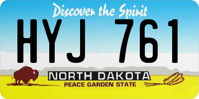ND license plate HYJ761