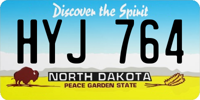 ND license plate HYJ764