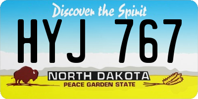 ND license plate HYJ767