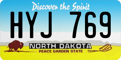 ND license plate HYJ769