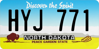 ND license plate HYJ771