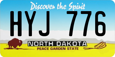 ND license plate HYJ776