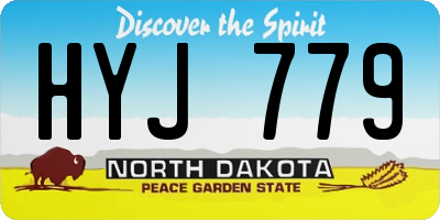 ND license plate HYJ779