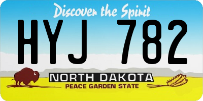 ND license plate HYJ782