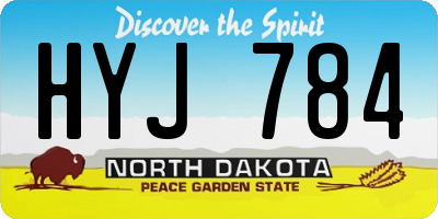 ND license plate HYJ784