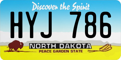 ND license plate HYJ786