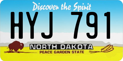 ND license plate HYJ791