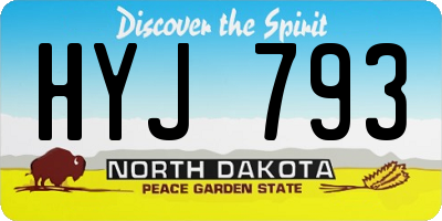ND license plate HYJ793
