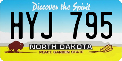 ND license plate HYJ795