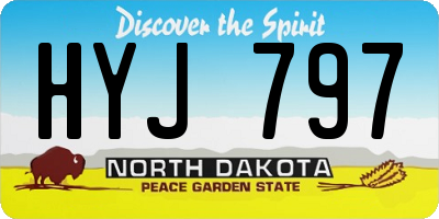 ND license plate HYJ797