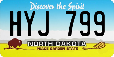 ND license plate HYJ799