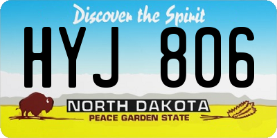 ND license plate HYJ806