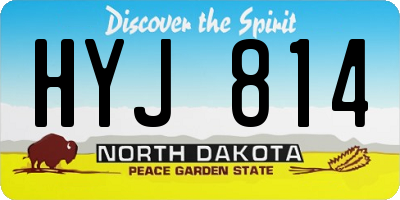 ND license plate HYJ814
