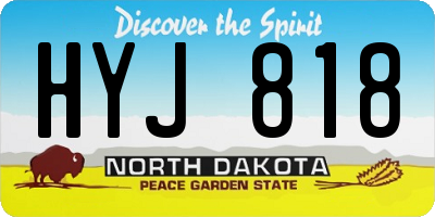 ND license plate HYJ818