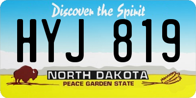 ND license plate HYJ819
