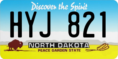 ND license plate HYJ821