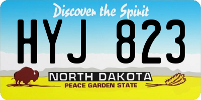 ND license plate HYJ823