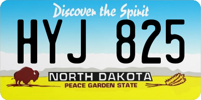 ND license plate HYJ825