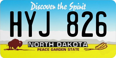 ND license plate HYJ826
