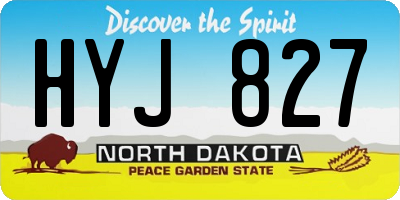 ND license plate HYJ827