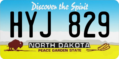 ND license plate HYJ829