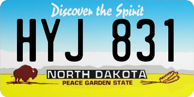 ND license plate HYJ831