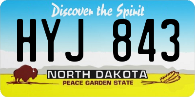 ND license plate HYJ843