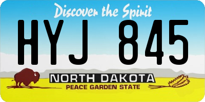 ND license plate HYJ845
