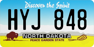ND license plate HYJ848
