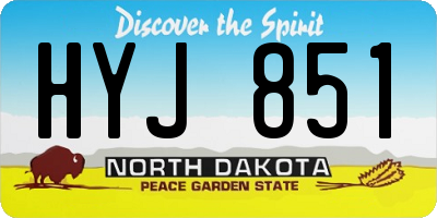 ND license plate HYJ851