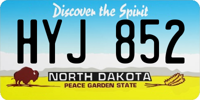 ND license plate HYJ852