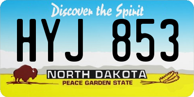 ND license plate HYJ853